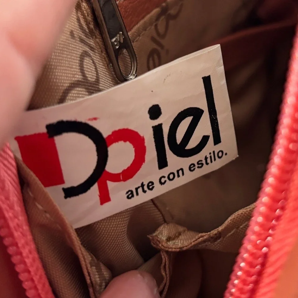 Dpiel Leather Backpack Coral Croc‎ Embossed Fashion Small Mini Bag